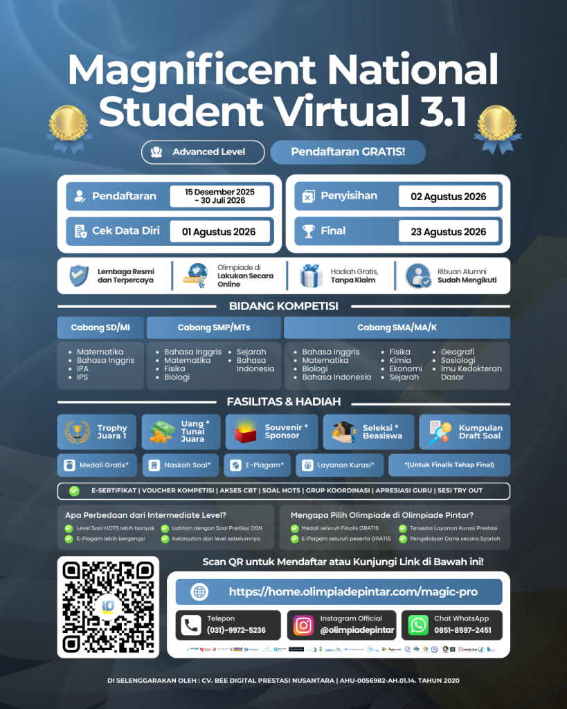 Magnificent National Student Virtual 3.1 | Terkurasi SIMT PUSPRESNAS